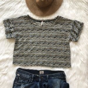 Free People | Wavy Line Knit Crop Top